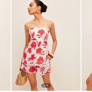 NWT Commense Red Floral Tank Top Sz L